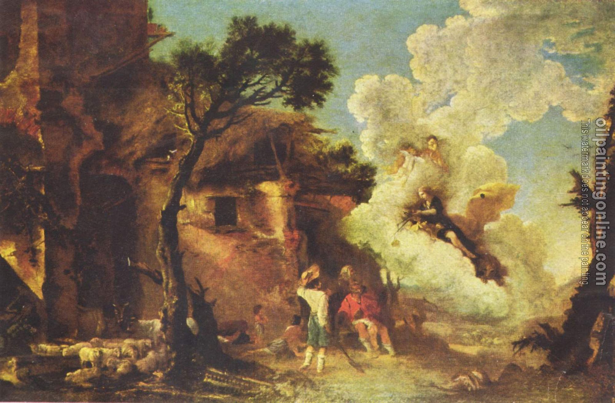 Rosa, Salvator - A landscape by Salvator Rosa